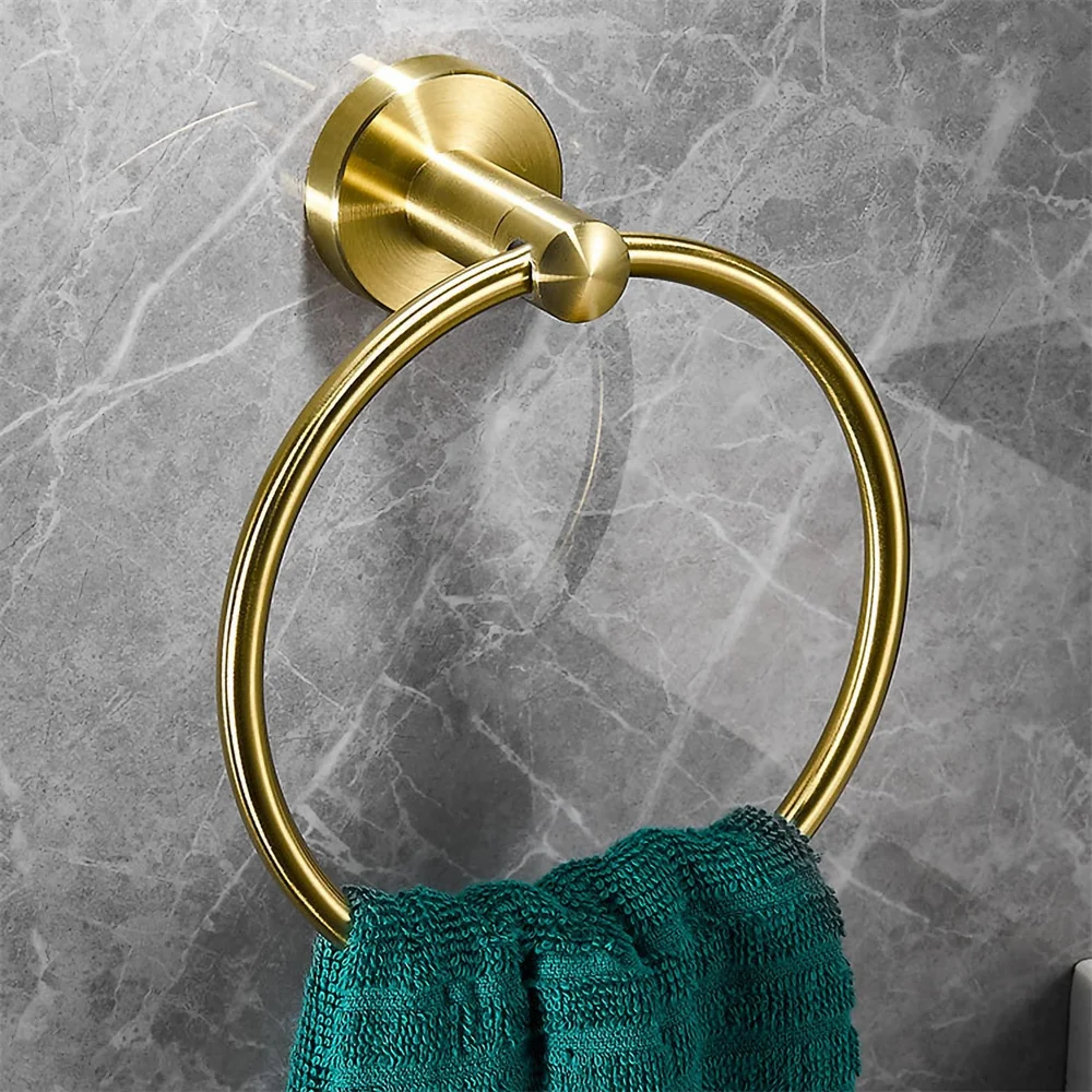 Bathroom Towel Ring Stainless Steel Round Holder Bathroom Hardware
