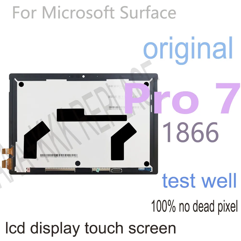 Display Lcd Da 12.3 "Originale Per Microsoft Surface Pro 7 1866 Display Lcd Touch Screen Digitizer Assembly Per Display Surface Pro 7 Pro7