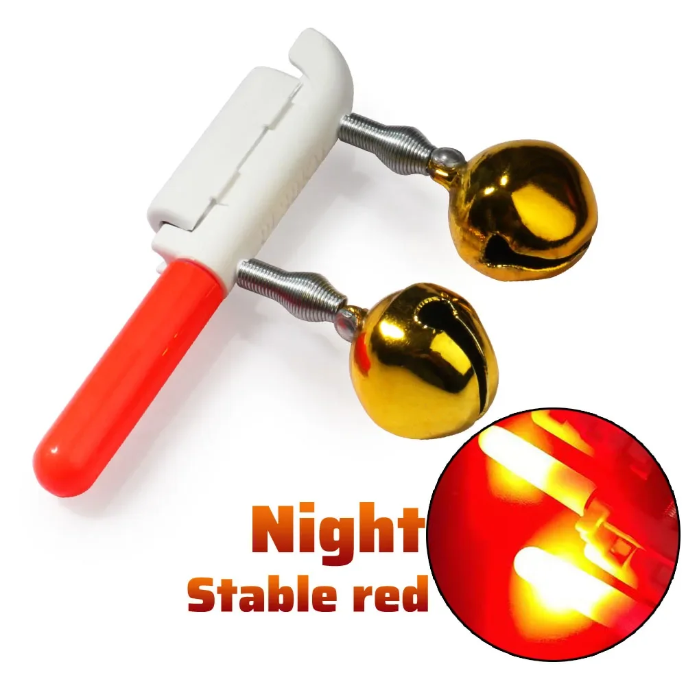 Détecteur double cloche lumineux USB CR425 - kit pêche nuit avec batterie 3.6V rechargeable