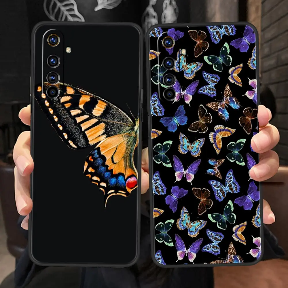 Butterfly Soft Silicone Black Phone Case Cover