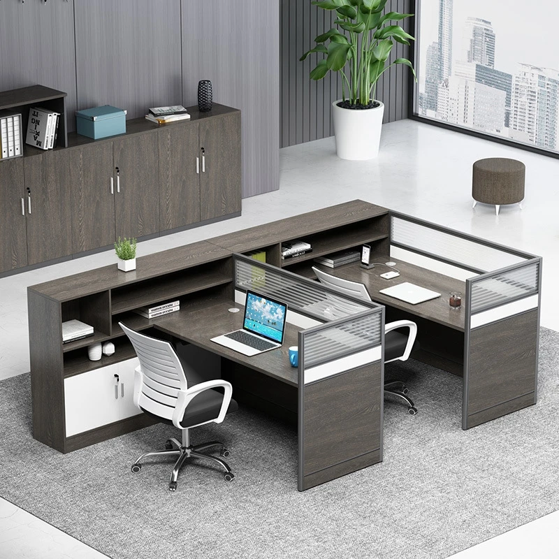 Bureau De Travail Staff Office Partition Desk Cubicle Workstation Commercial Office Furniture Modular Table And Chair Set