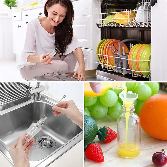 Set 15 Bottigliette Shot Da 60ml - Per Frullati, Succhi E Bevande - Con Imbuto E Spazzola - Foto 8