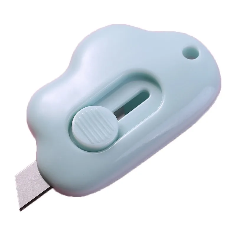 2pcs Belle Coupe - Papier Pratique Mini Cloud Portable Office Papeterie Lame (bleu, Rose, Blanc) Articles Pratiques Et Utiles