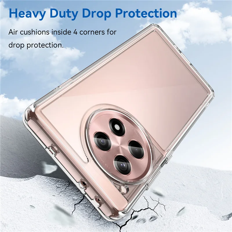 Per Oneplus 12R Custodia Oneplus 12R 12 Cover Tpu Border Acrilico Backplane Bumper Custodie Protettive Per Oneplus 12 12R Funda