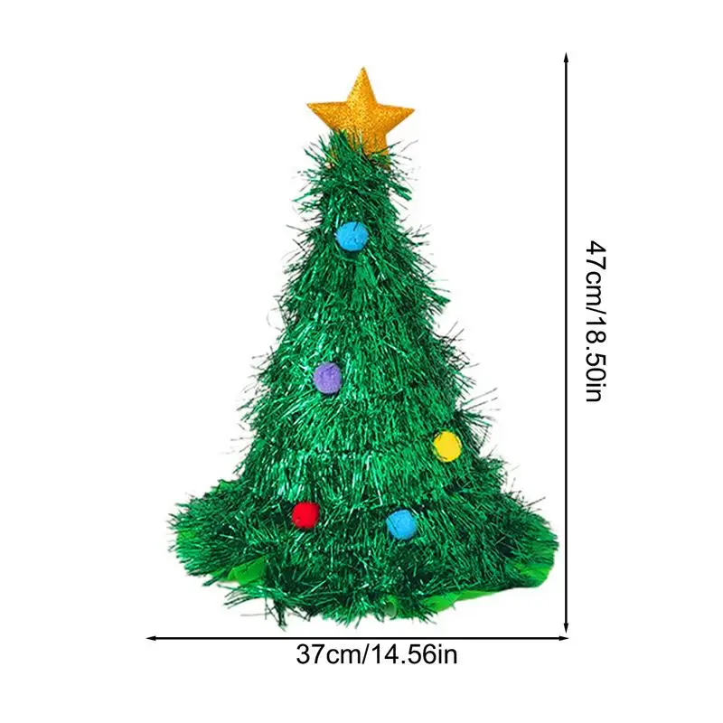 Christmas Tree Hats 47cm/18.5inch Party Hat Winter Holiday Decorations for Festive Party Supplies