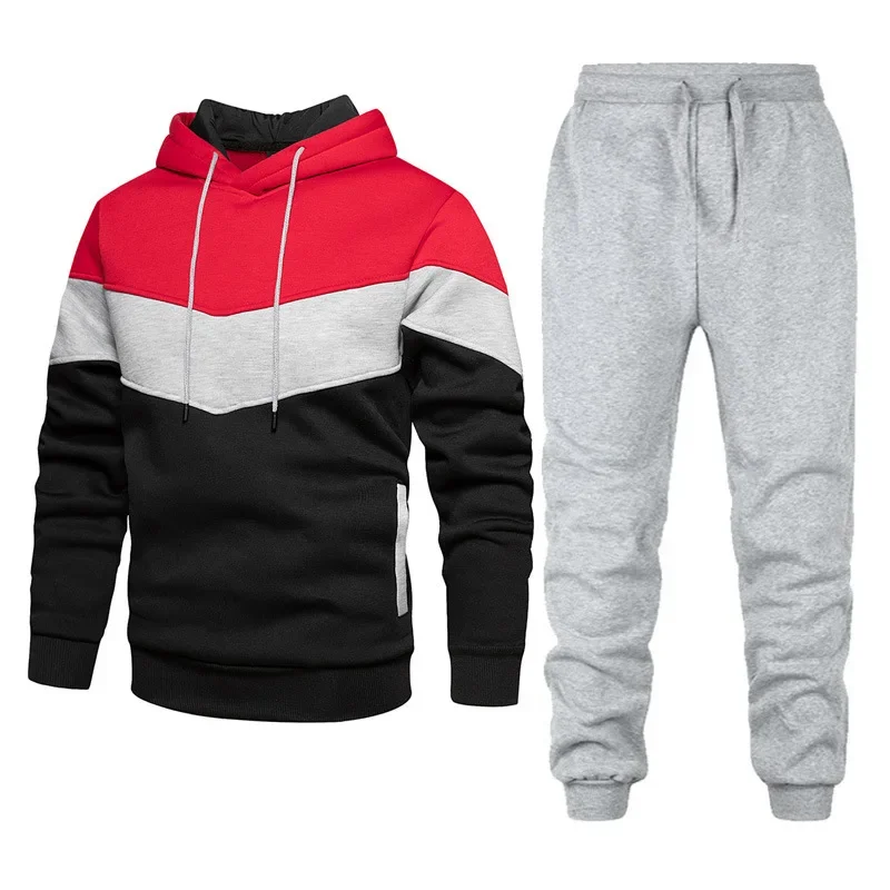 Men's Sets Hoodie Sweatshirt and Pants Two-piece Suit Fashion Casual Spring And Autumn Combination Jogging Sportswear Suit