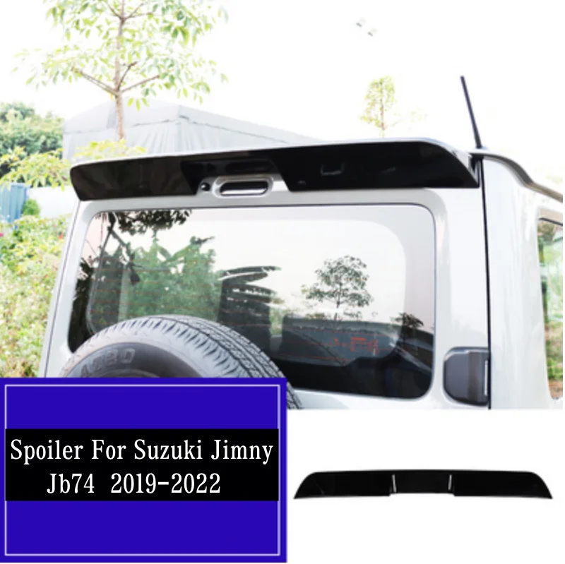 

For Suzuki Jimny Jb74 2019-2022 High Quality ABS Black & ABS Carbon Car Rear Trunk Lip Spoiler Roof Wing