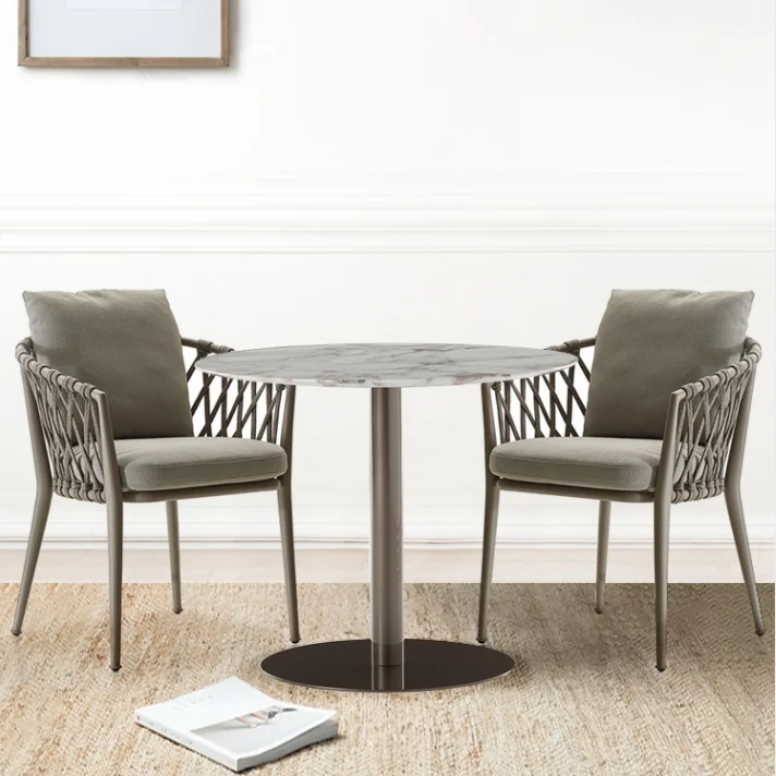 BFP Home Modern Table Chair Set Furniture Rattan Garden Chair Coffee Shop Garden Outdoor Patio Furniture Rattan