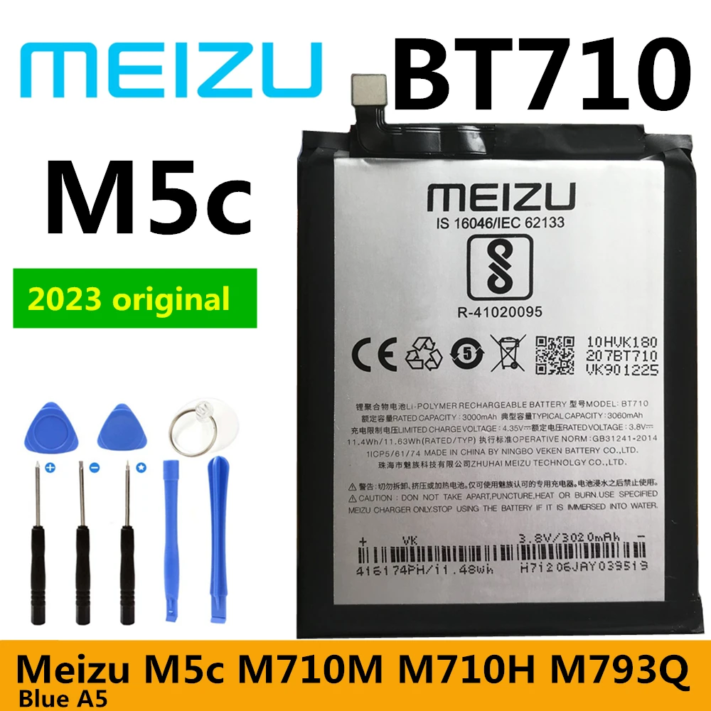 

Новый оригинальный 3060mAh BT710 для Meizu M5c M710M M710H M793Q синий A5 запасной аккумулятор