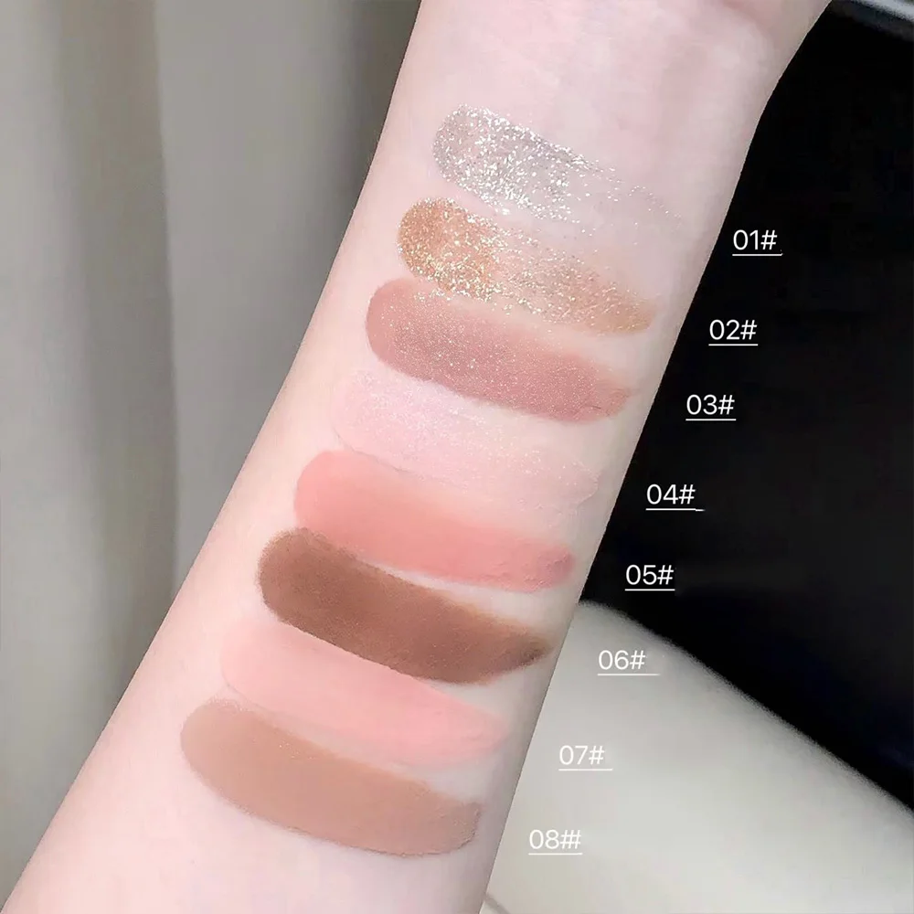Kakashow Mist Eyeshadow Liquid Matte Pearlescent Shimmer Brightens Earth-colored Liquid Eyeshadow Complete Eyemakeup in 3 Min