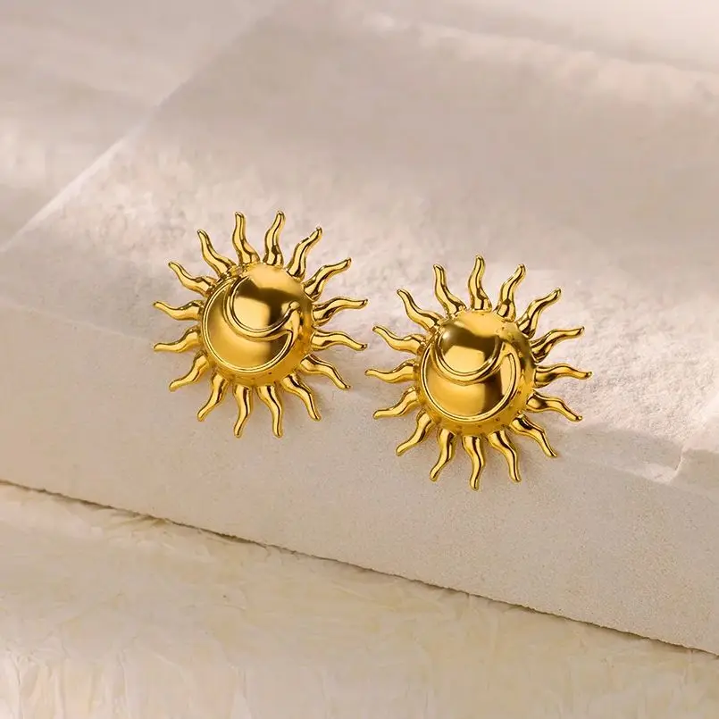Stainless Steel Square Spiral Earring for Women