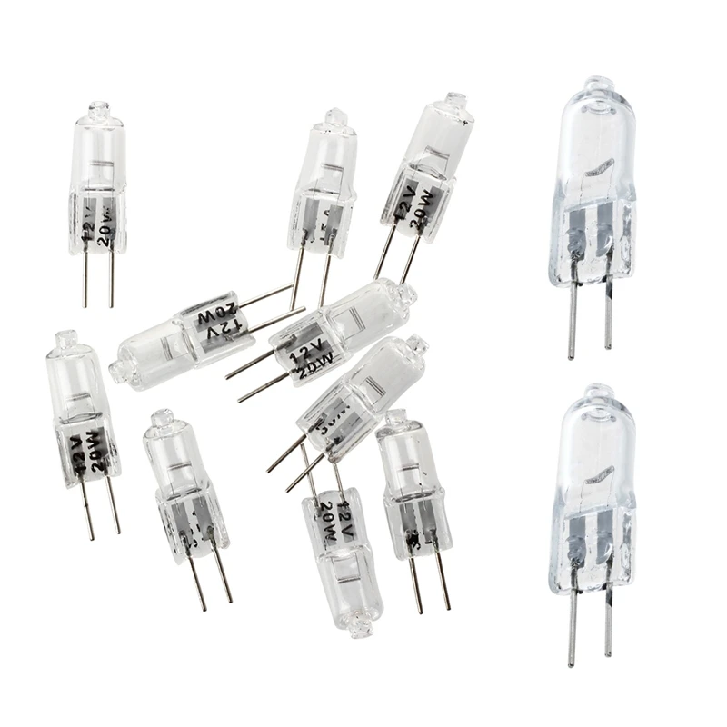 

10X Bulb / Lamp Halogen Capsule "JC" 12V / 10W G4 Warm White & 10 X JC G4 12V 20W Clear Halogen Capsule Lamp Light Bulbs