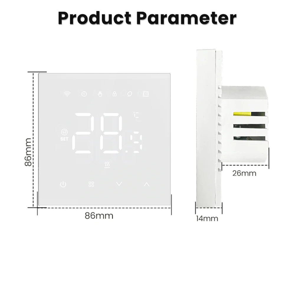 Smart Thermostat Temperature Controller WiFi Water Boiler Electric Heating For Alexa Google Apple Smartthings For Tuya Matter MIUCDA