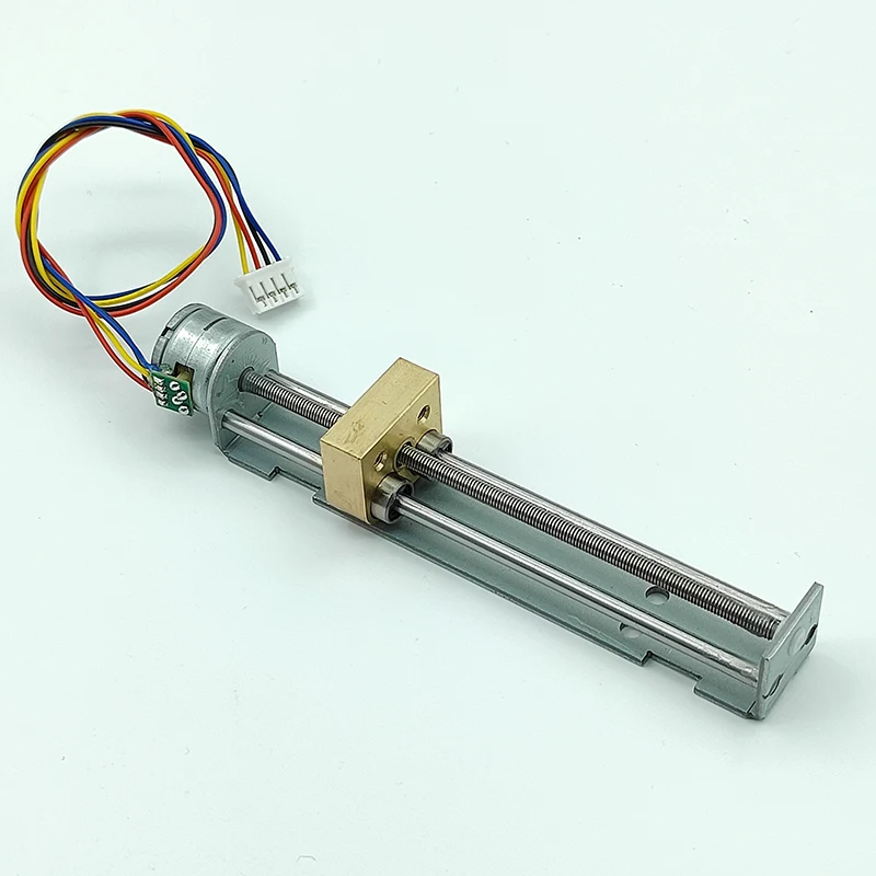 Micro 15 mm Linear Slider Stepping Motor com Metal Nut Moving Block 2-phase 4-wire Stepper Motor Long Screw Rod Faça Você Mesmo 3d Printer