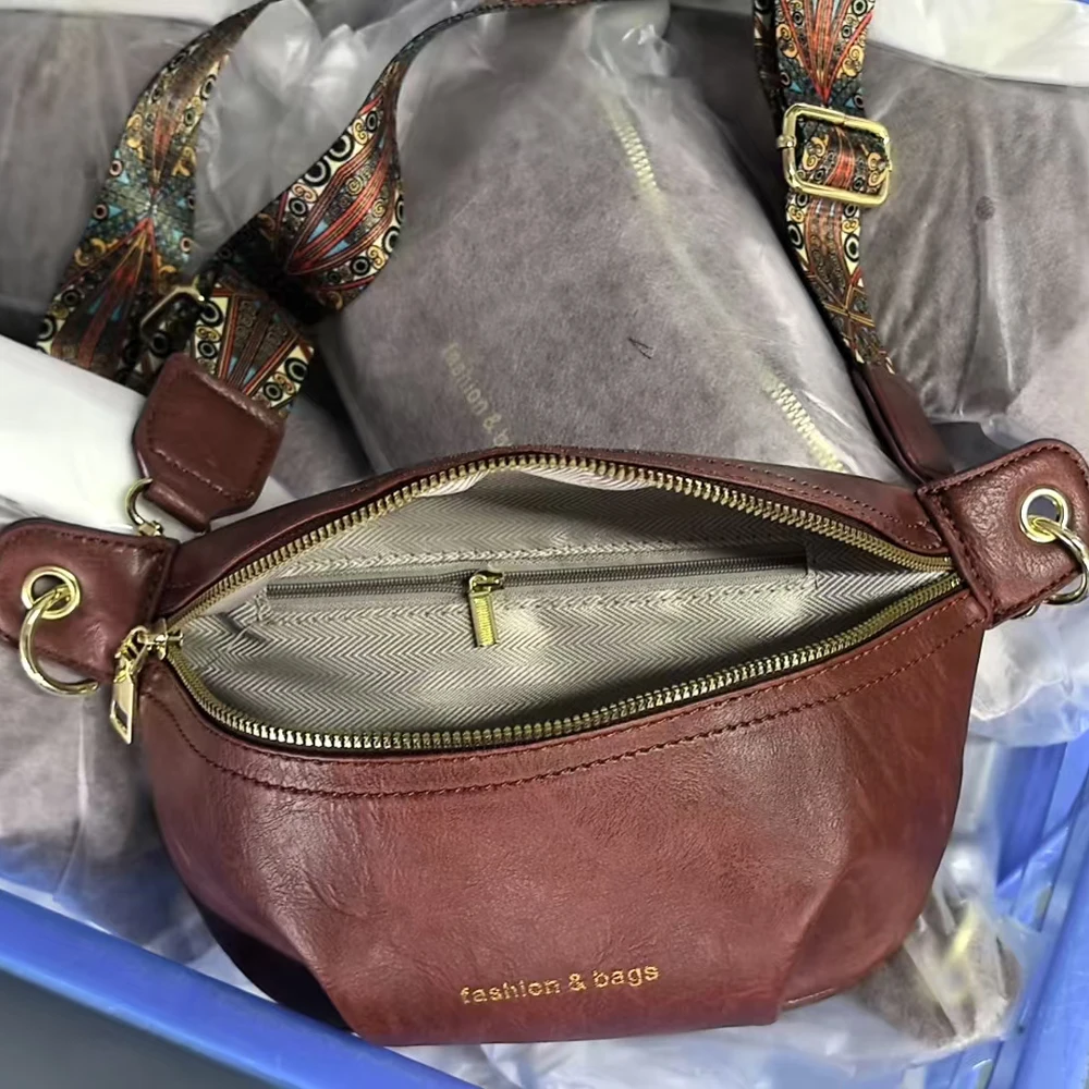 Modische neue Damentasche, einfache und stilvolle lässige Brusttasche für Damen, Hüfttasche, Umhängetasche mit einer Schulter – Detail 17