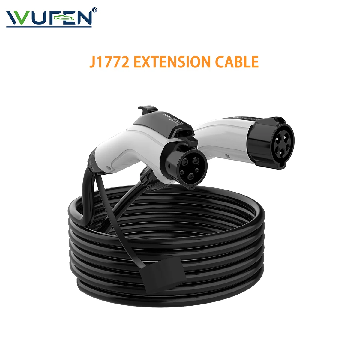 WUFEN 32A 2M/5M/10M Electric Vehicle J1772 Extension Cord Charging J1772 female plug to Type1 male PLug for electric vehicle 4