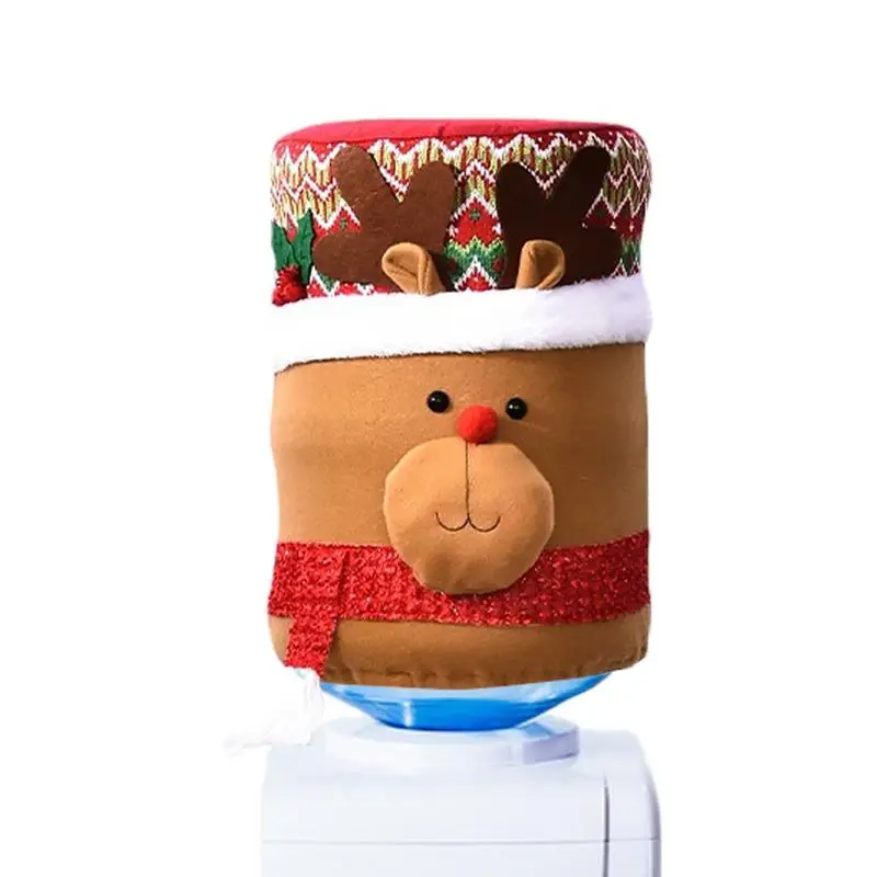 Water Cooler Bottle Cover Christmas Water Cooler Dust Covers Stretchy Bucket Dust Defense Reusable Dispenser