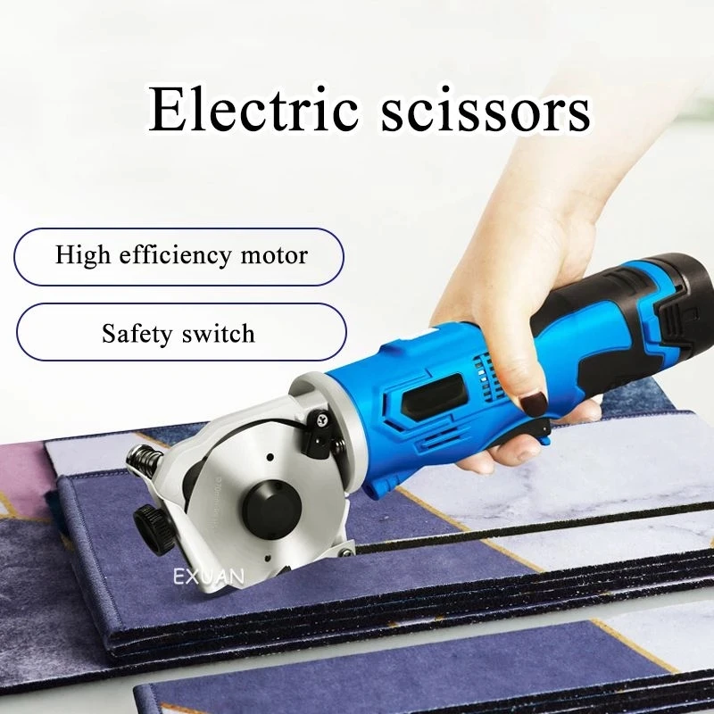 Rechargeable Round Knife Cutting Machine Handheld Garment Leather Carpet Cutting Thick Cloth Machine Electric Scissors gt 01 33w handheld garment steamer electric iron eu plug white