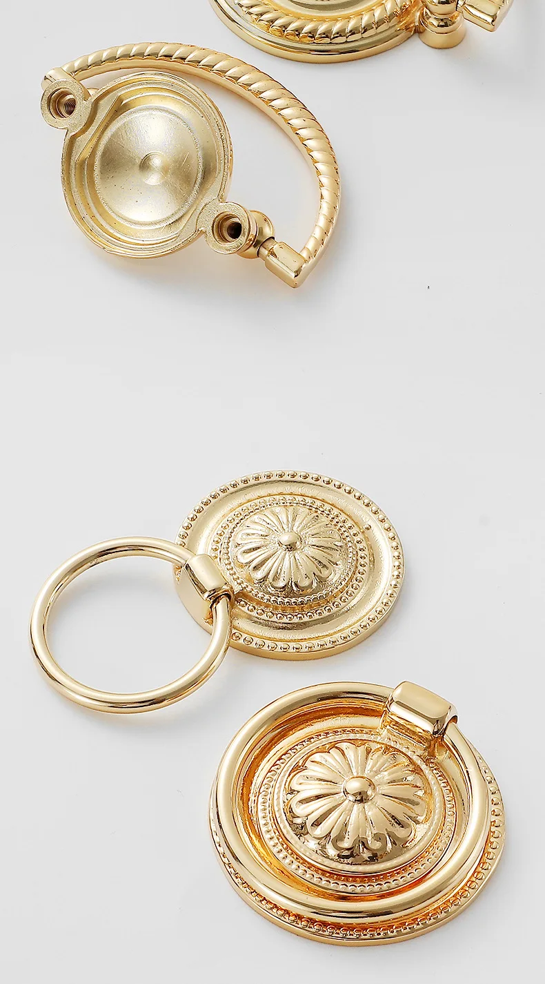 Nordic Shiny Gold Brass Handles para Móveis,