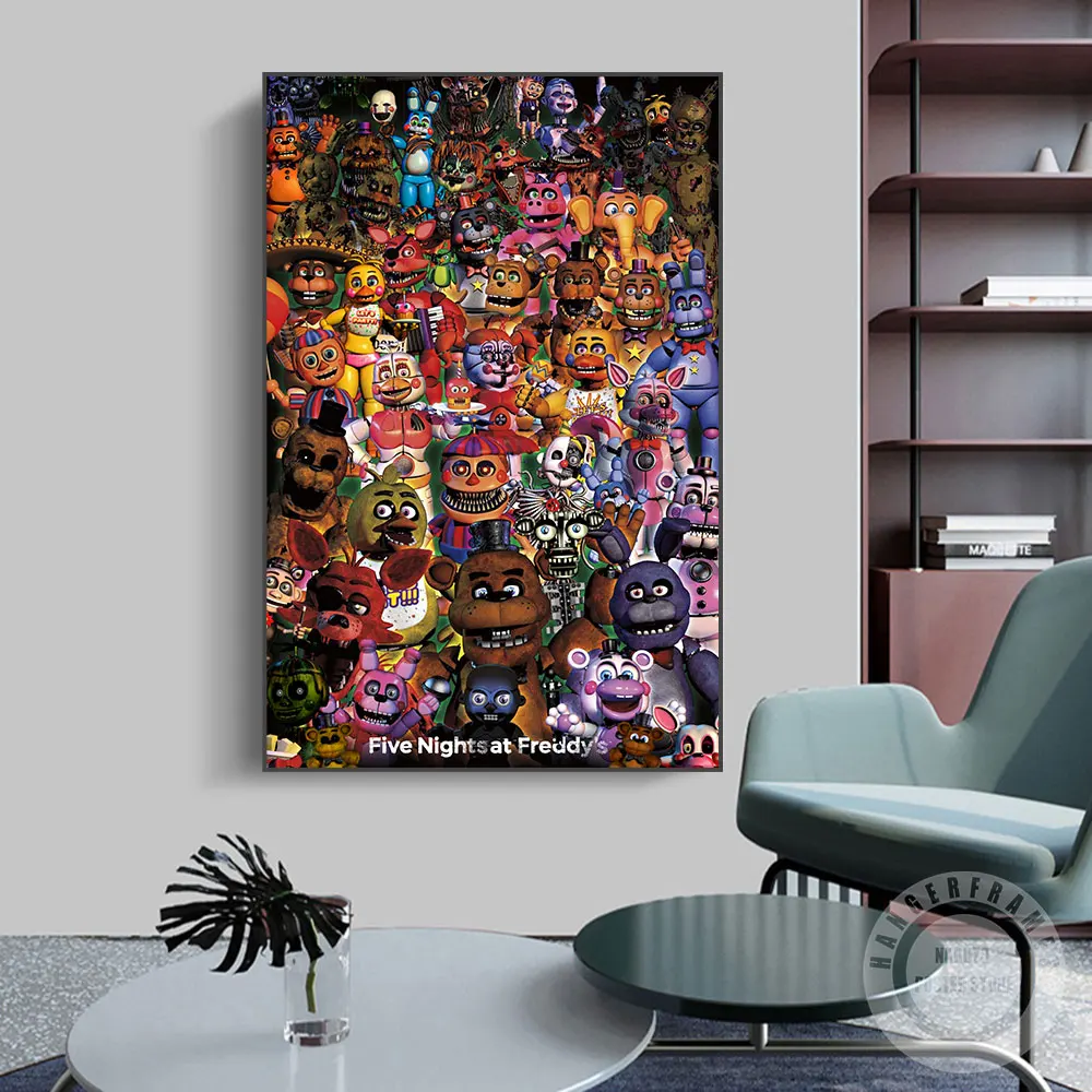 OYEO Cool Anime game poster FNAF Fanart posters Poster Decorative Painting  Canvas Wall Art Living Room Posters Bedroom Painting 16x24inch(40x60cm) :  : Home & Kitchen