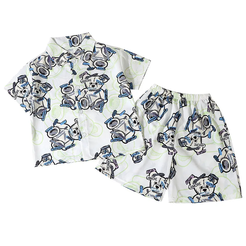 0-8Y Kids Baby Boy Clothes Summer Floral Print Sets 2Pcs Short Sleeve Shirt+Shorts Child Boy Beach Wear Casual Outfits 5