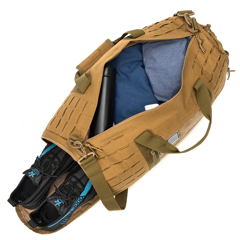 40L Tactical Gym and Travel Duffle Bag for Men - Fitness, Outdoor, and Weekend Use with Shoe Compartment