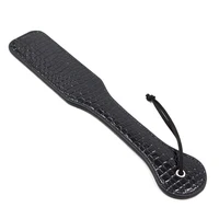 32cm Black Bright Leather Paddle Riding Crops Flogger Horsewhips Spikes 5.7cm Wide Spanking Paddle Slapper Riding Spurs 1