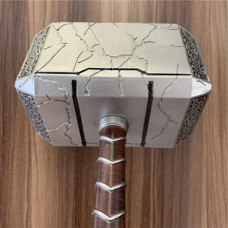 Big Super Hero Waffe Hammer Battle Thunder Damage Hammer 1:1 Cosplay Modell Bühne Halloween Requisiten Spielzeug Geschenk 44 cm Sicherheitsgummi – Detail 31