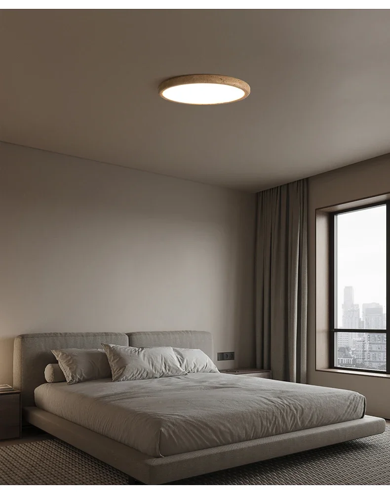 Description Picture 6 of itemNordic Modern Cream Style Warm Bedhead Ceiling Light Fixtures Yellow Travertine Corridor Living Room Restaurant 15W Led Lamps