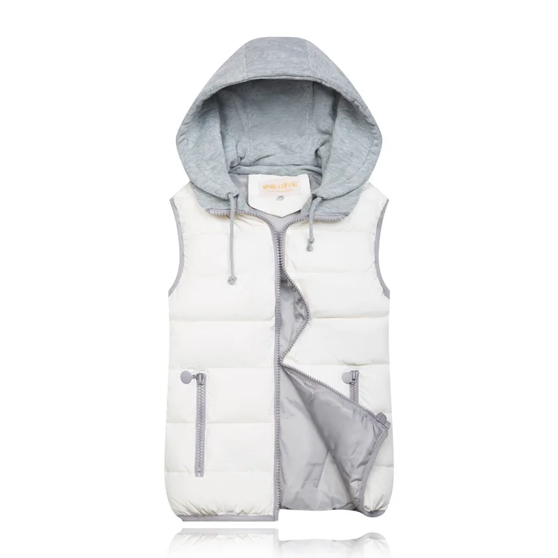 2022 Winter Coat Women Hooded Warm Vest Plus Size Candy Color Cotton Jacket Female Women Wadded Feminina chalecos