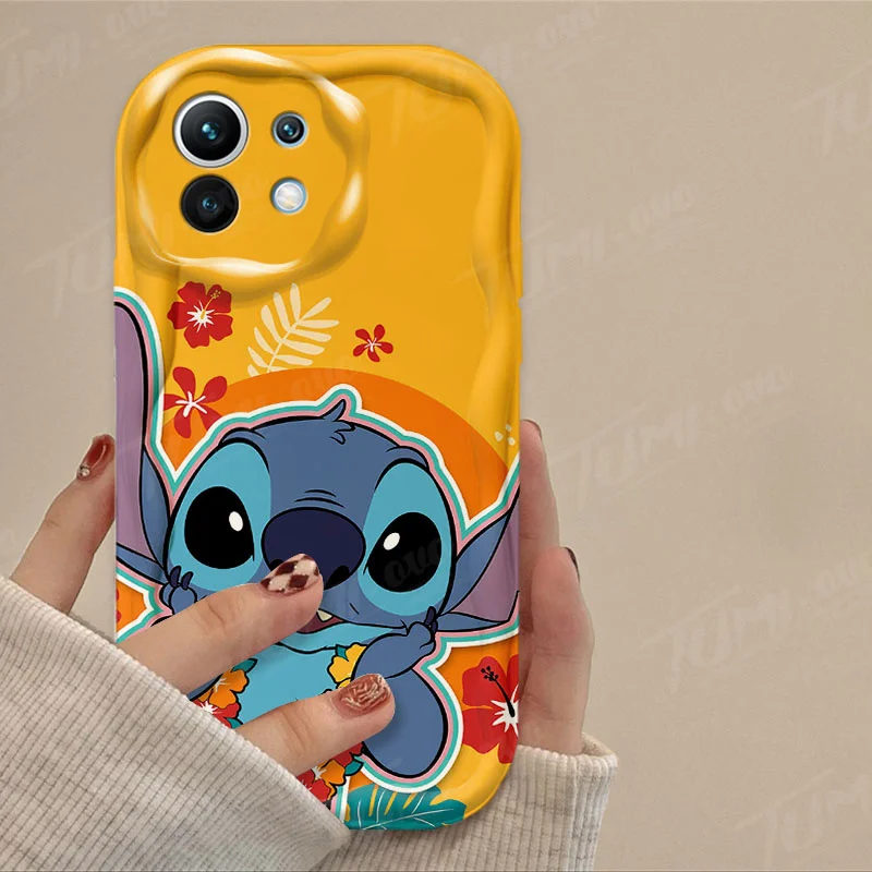 thumbnail image 1 of Funda de dibujos animados Disney Stitch Wave para Xiaomi Mi 13T Pro 12T 11 Lite 5G NE 11i 12 13 10T 10i POCO X3 Pro NFC X4 GT X6 X5 F3 F4 F5, 1 of 5