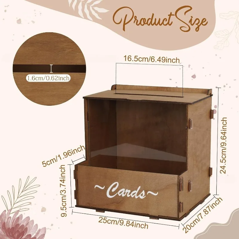 Rustikale Quadratische Hochzeitskartenbox Aus Holz Für Partys_voghion.com