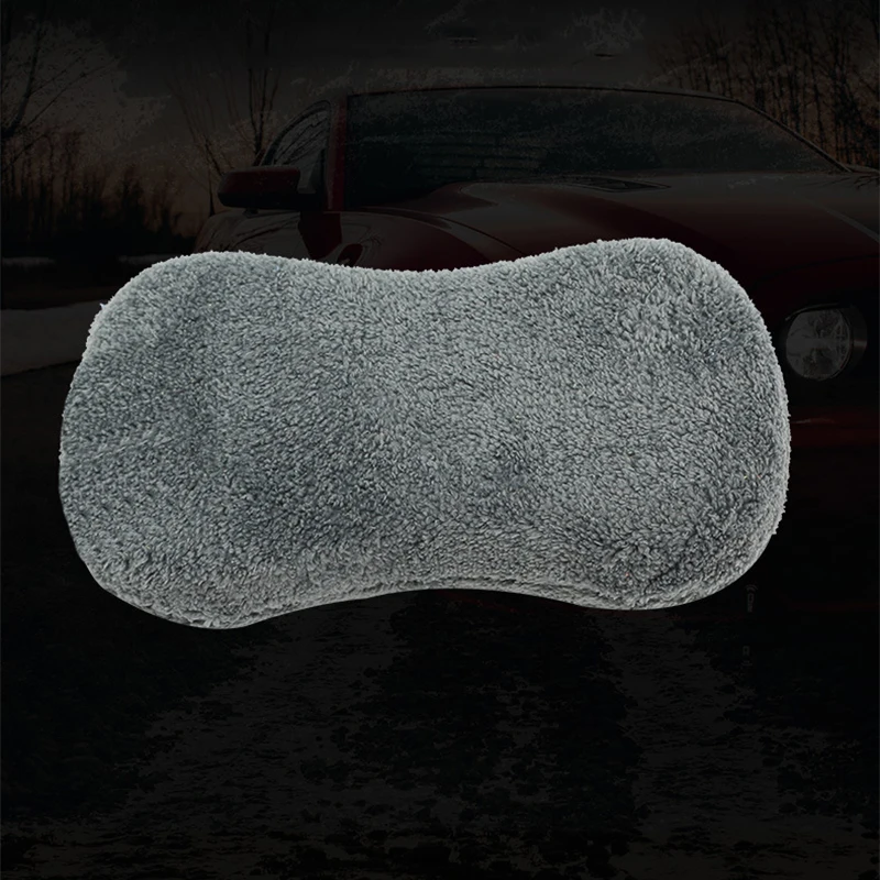 Ultra Fine Microfiber Car Wash Sponge Block Soft Large Motorcycle Car Care Details Brush Pad Cleaning Towel Auto Washing Stuff 6