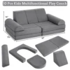 25D Sponge Modular Kids Play Couch for Playroom Kids Modular Couch, Convertible Foam Couch Kids Play Set for Creative Play 1