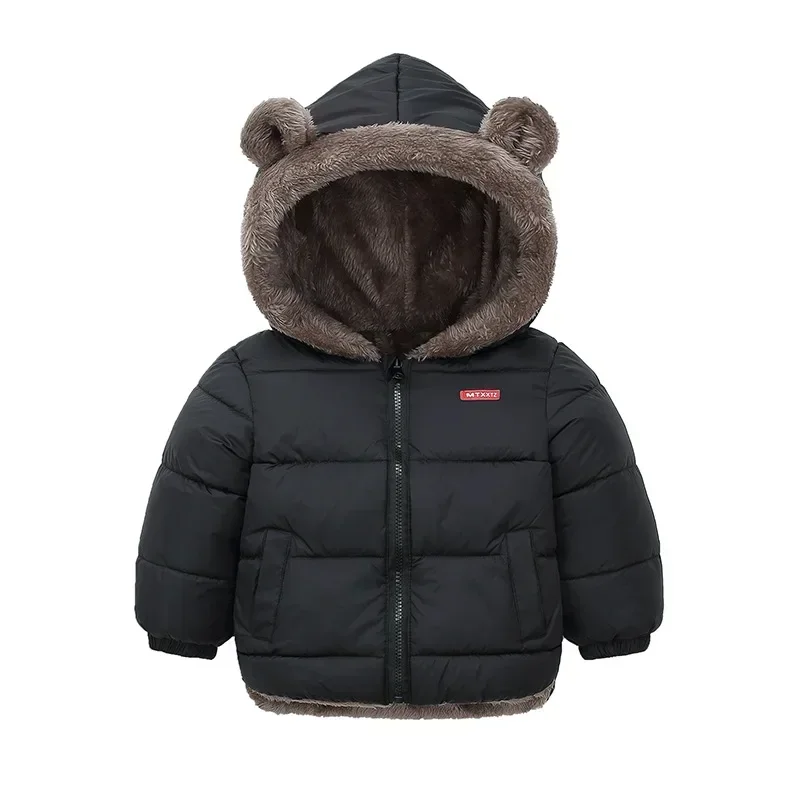 Kids Cotton Clothing Thickened Down Girls Jacket Baby Children Winter Warm Coat Zipper Hooded Costume Boys Outwear down jacket baby jacket hooded coat