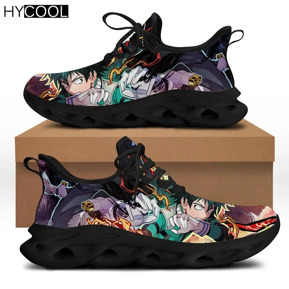Japanese Anime My Hero Academia Print Casual Flats Shoes for Men Male Lace Up Breathable Walking Sneakers tenis de mujer 4