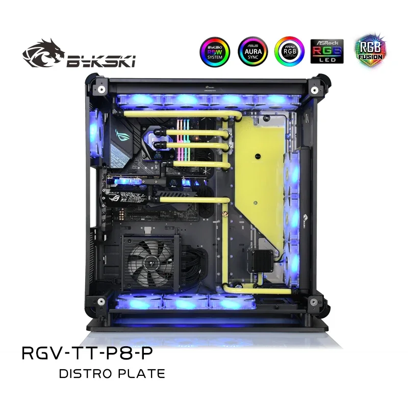 

Bykski TT Core P8 TG Distro Plate для Thermaltake Core P8 чехол, набор водной платы для системы охлаждения ЦП, графического процессора