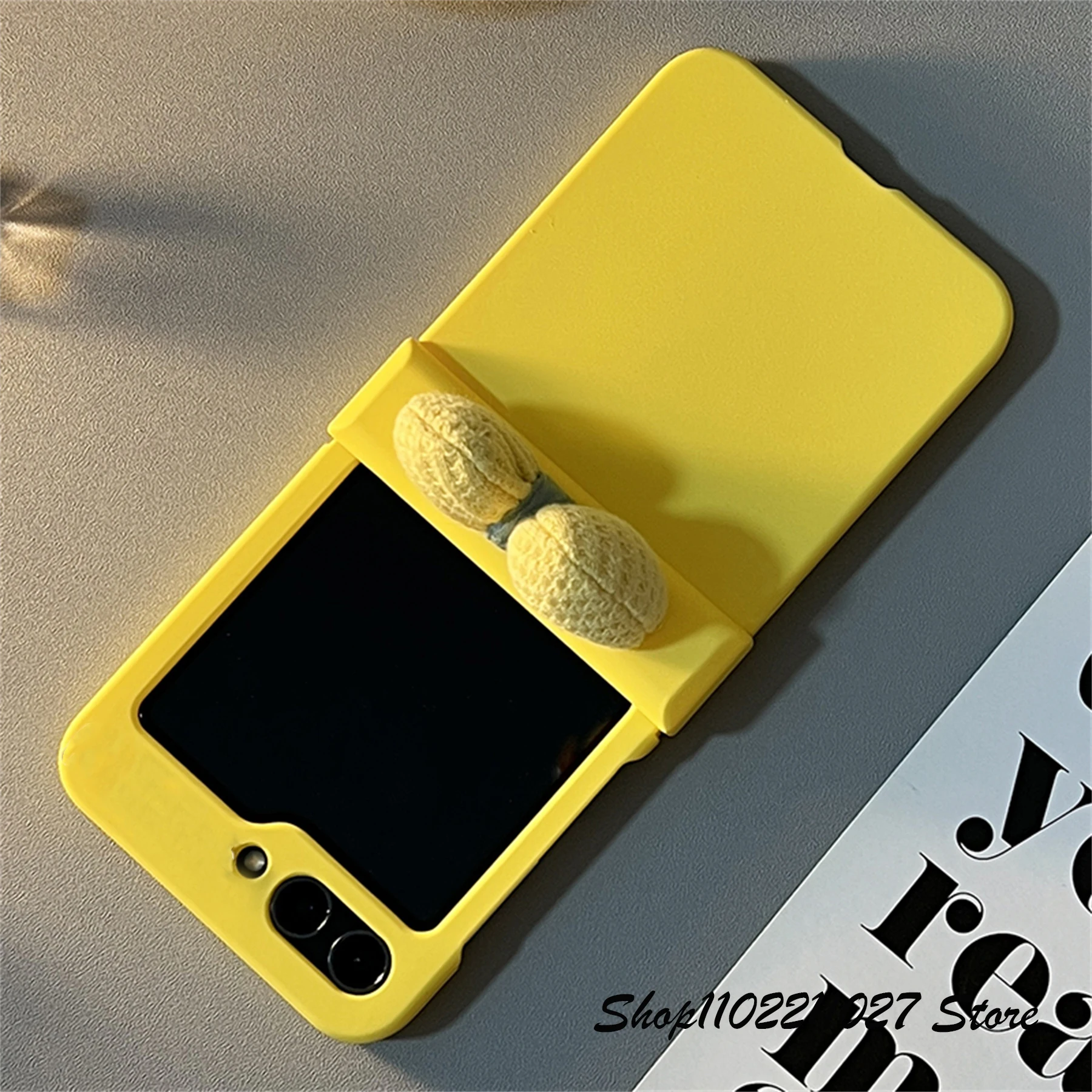 Charming Korean Candy Color 3D Bowknot Case - Portable Solid Color Cover