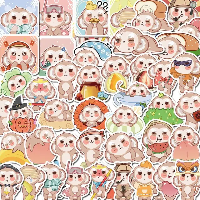  50-500pcs cartoon animal collection Baby Wall Sticker  Study Room Scrapbooking Graffiti Decal Stickers 