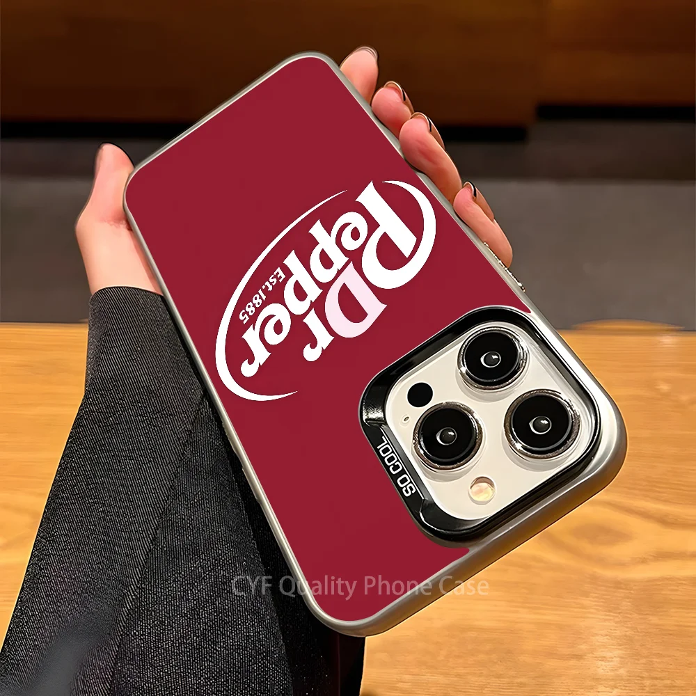Cherry Drink-Themed Plating Phone Case - Durable Protective Cover