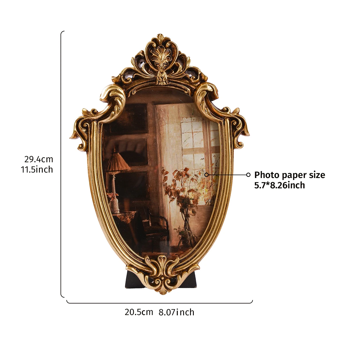 1PC, European classical lace-patterned decorative photo frame, placed on the desktop, suitable for home decoration photos