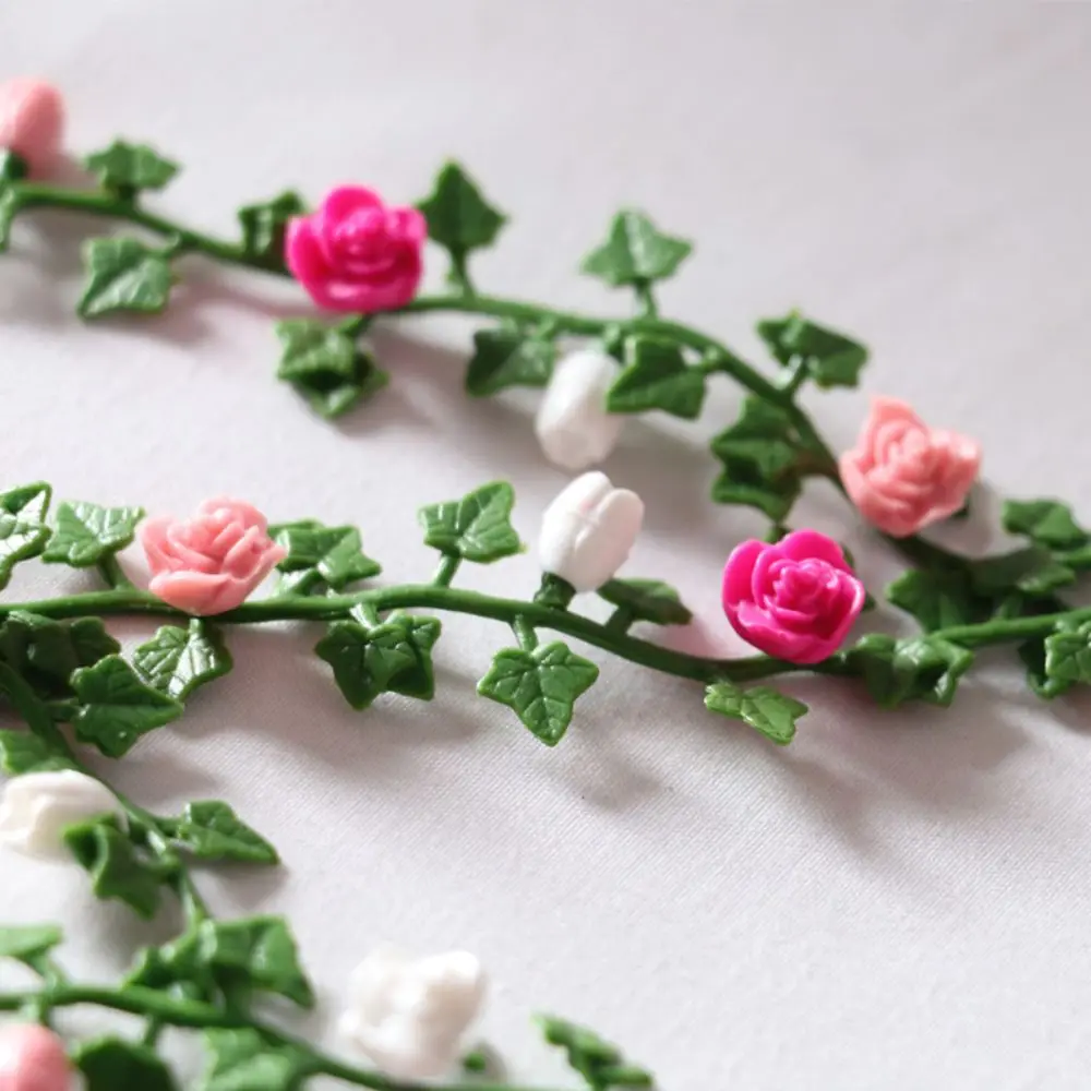 20Pcs Dollhouse Simulation Decoration 1/12 Rattan Artificial Flower Wall Hanging Ring Hanato Vine DIY Accessorie Cake Model Gift 4