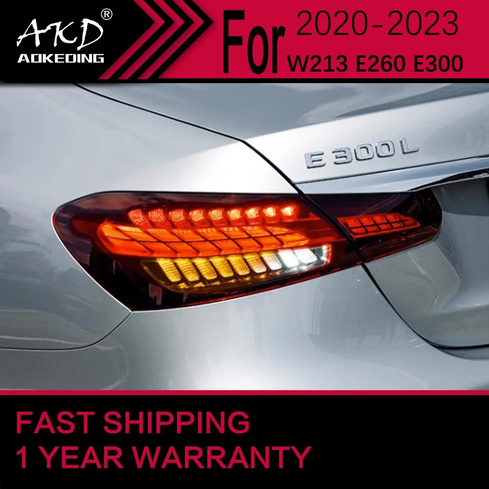 

Автомобильные фары для Benz W213 светодиодный Tail 2020-2023 E300 E260 задний стоп-сигнал тормозной сигнал DRL задние автомобильные аксессуары