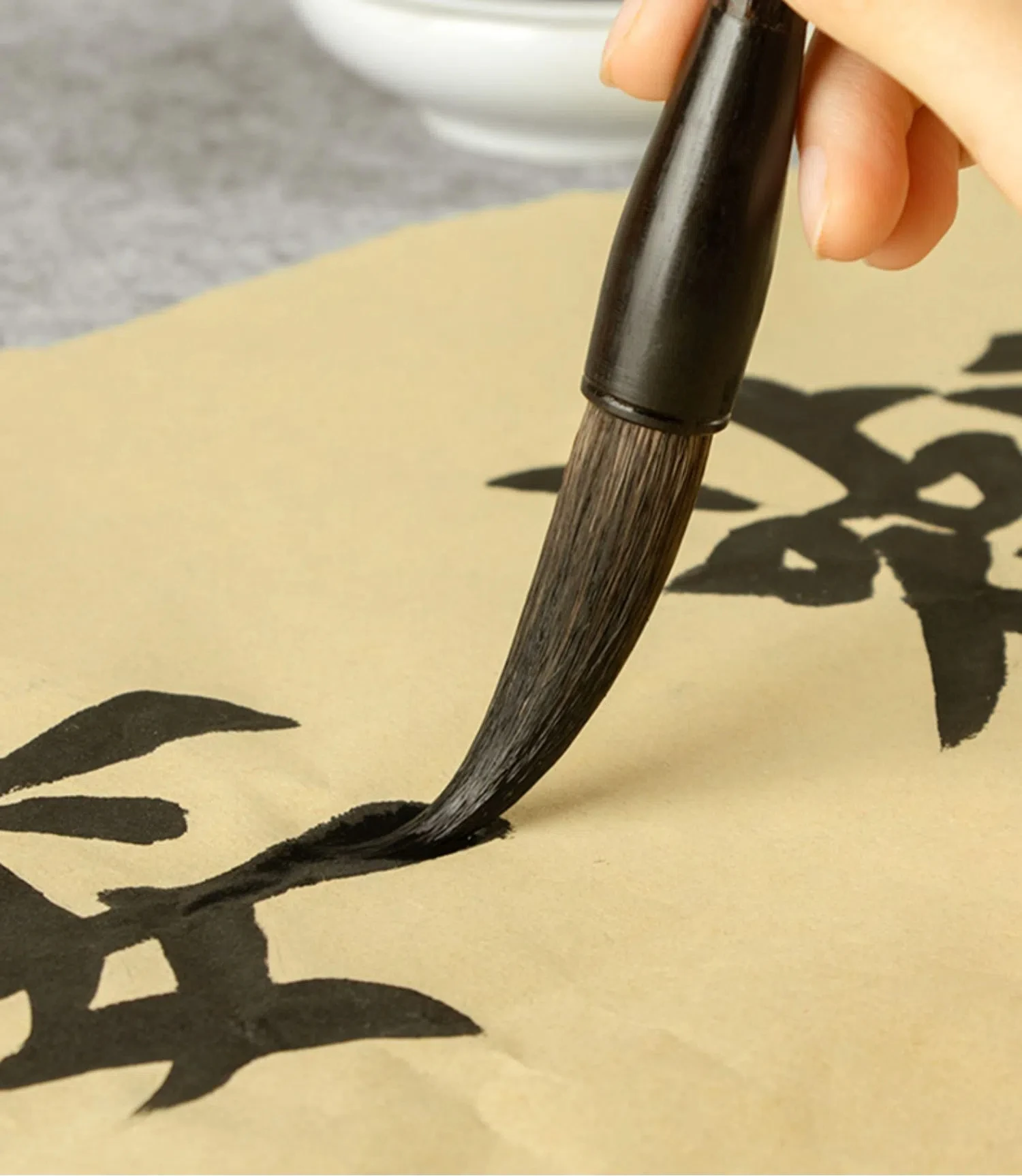 Maus Whisker Haar bürste Hopper-förmige Bürste echte chinesische Frühlings fest Couplets Pinsel Kalligraphie große Charakter Pinsel – Detail 1