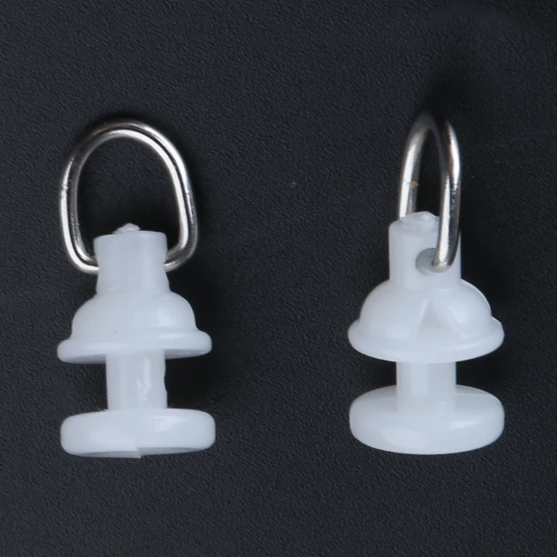 Pack of 100 Quiet Curtain Track Sliders Plastic Hooks Quiet Rod Inner Track Slides Rollers Gliders Curtain Runner