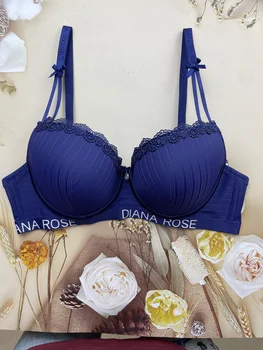 B cup medium thick mold cup ladies underwear Gathered upper support with steel ring Cute girl's bra is beautiful