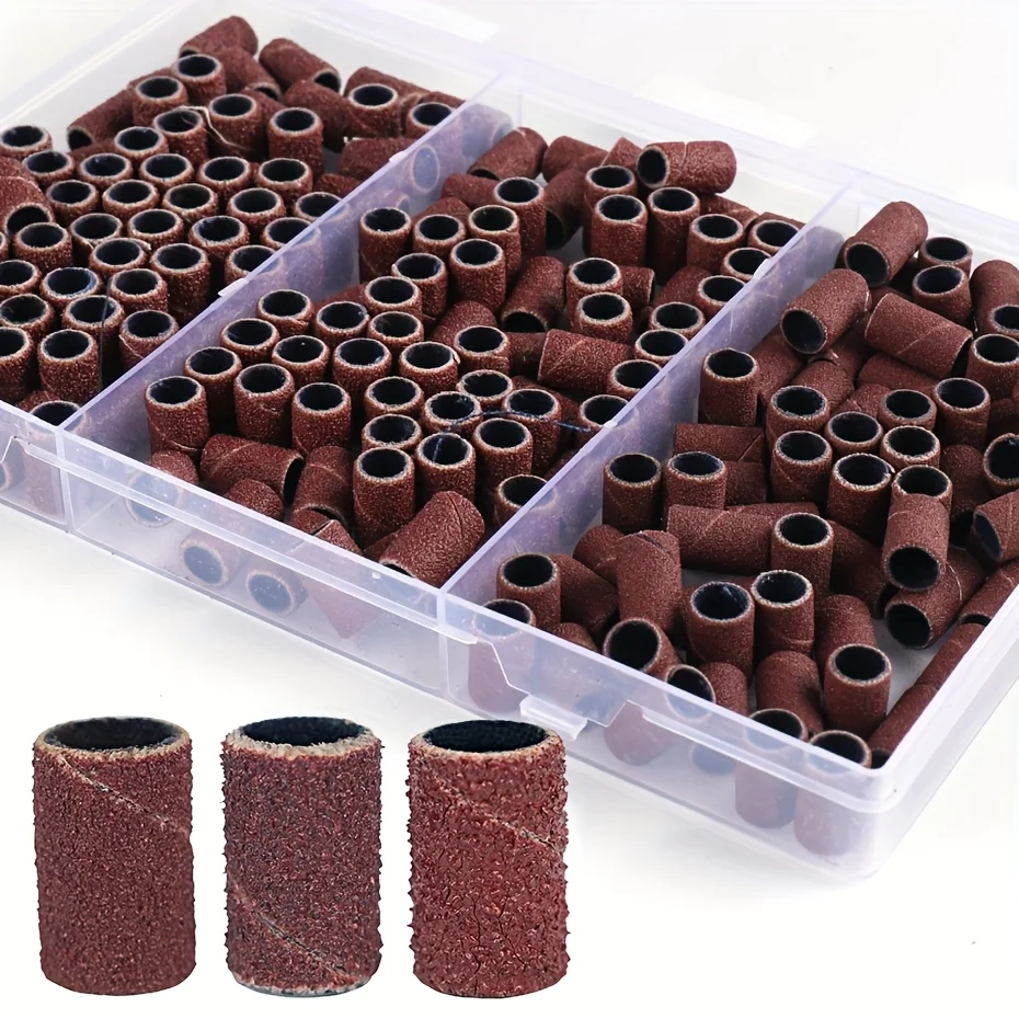 210pcs/Box Sanding Cap Bands For Electric Manicure Machine
