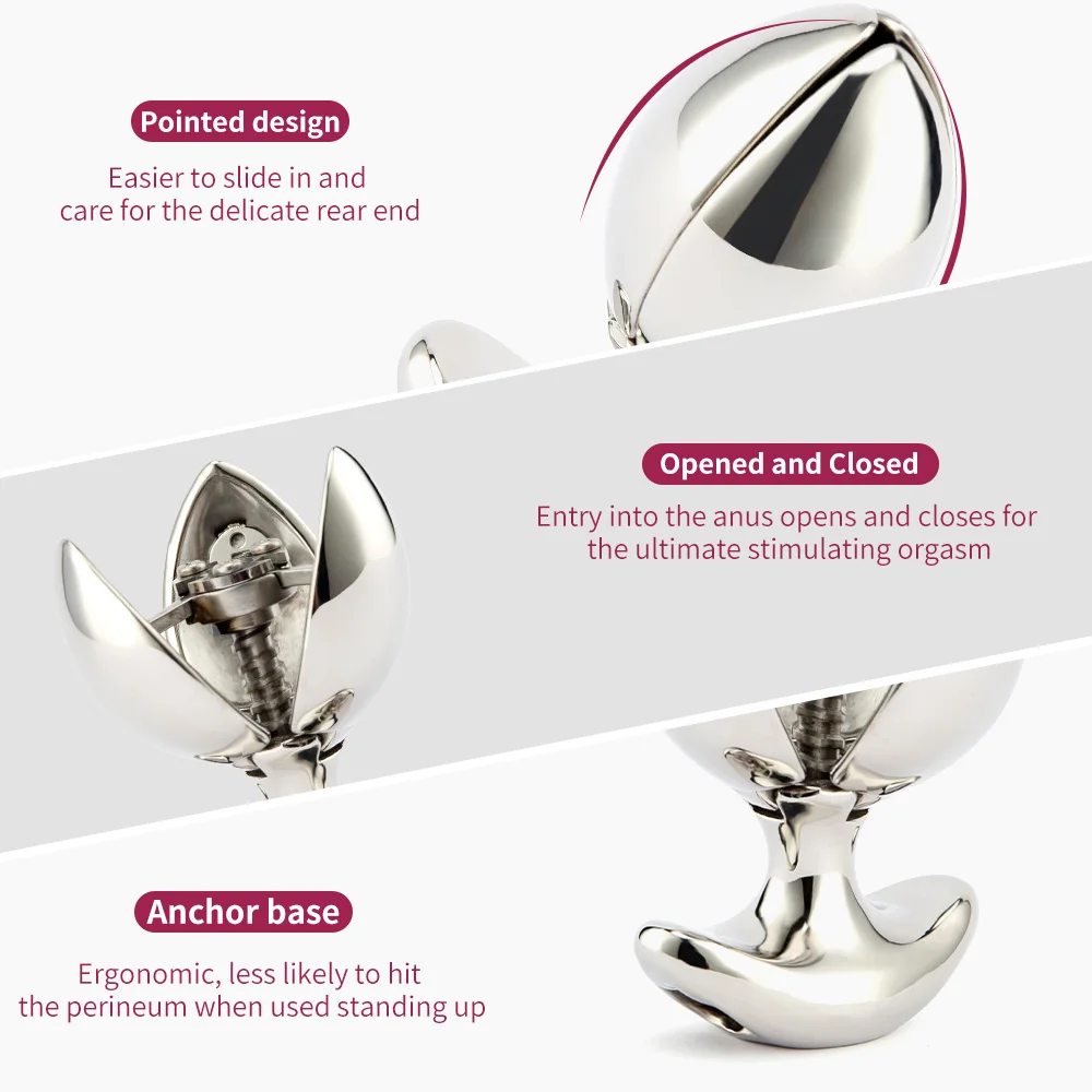 lotus anal plug Plug Anal vibrador de Silicona con rotación a Control Remoto main image 0