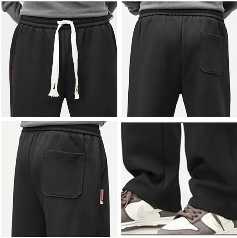 Tall Men Sports Straight Stretched Overalong Long Pants Plus Size 7XL 6XL 111CM 116CM Sweatpants Male Trousers