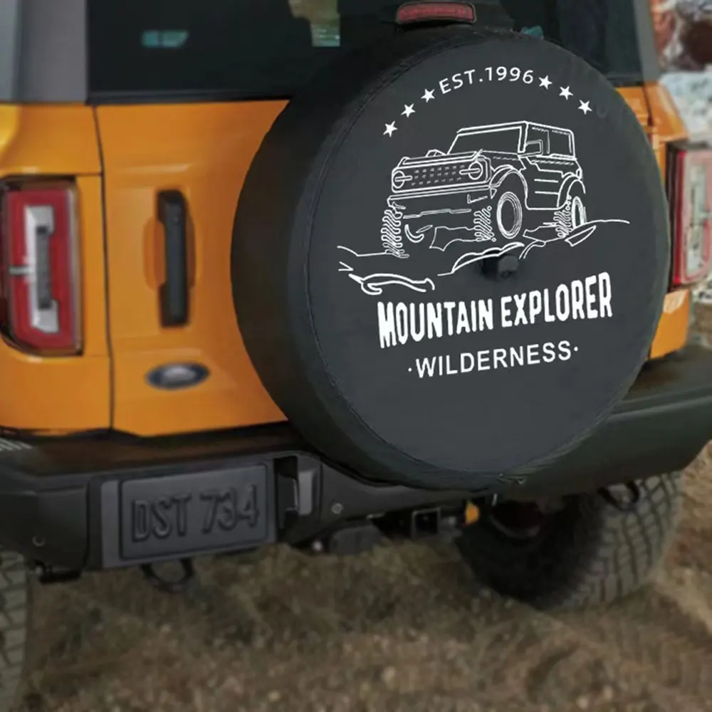 Car exterior accessories 32 inches Spare Tire Cover Back Wheel Cover Storage Bag Protector For Ford Bronco